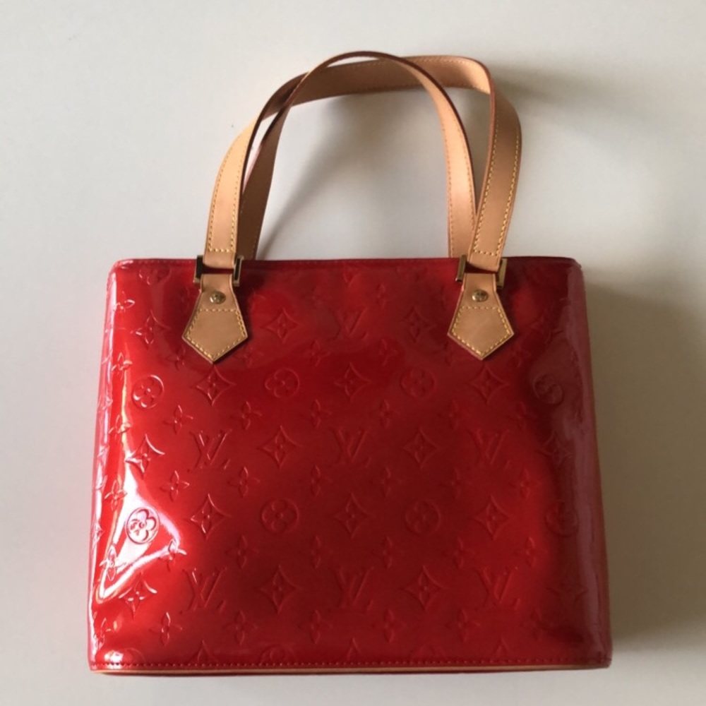 Louis Vuitton Red Monogram Vernis Leather Houston